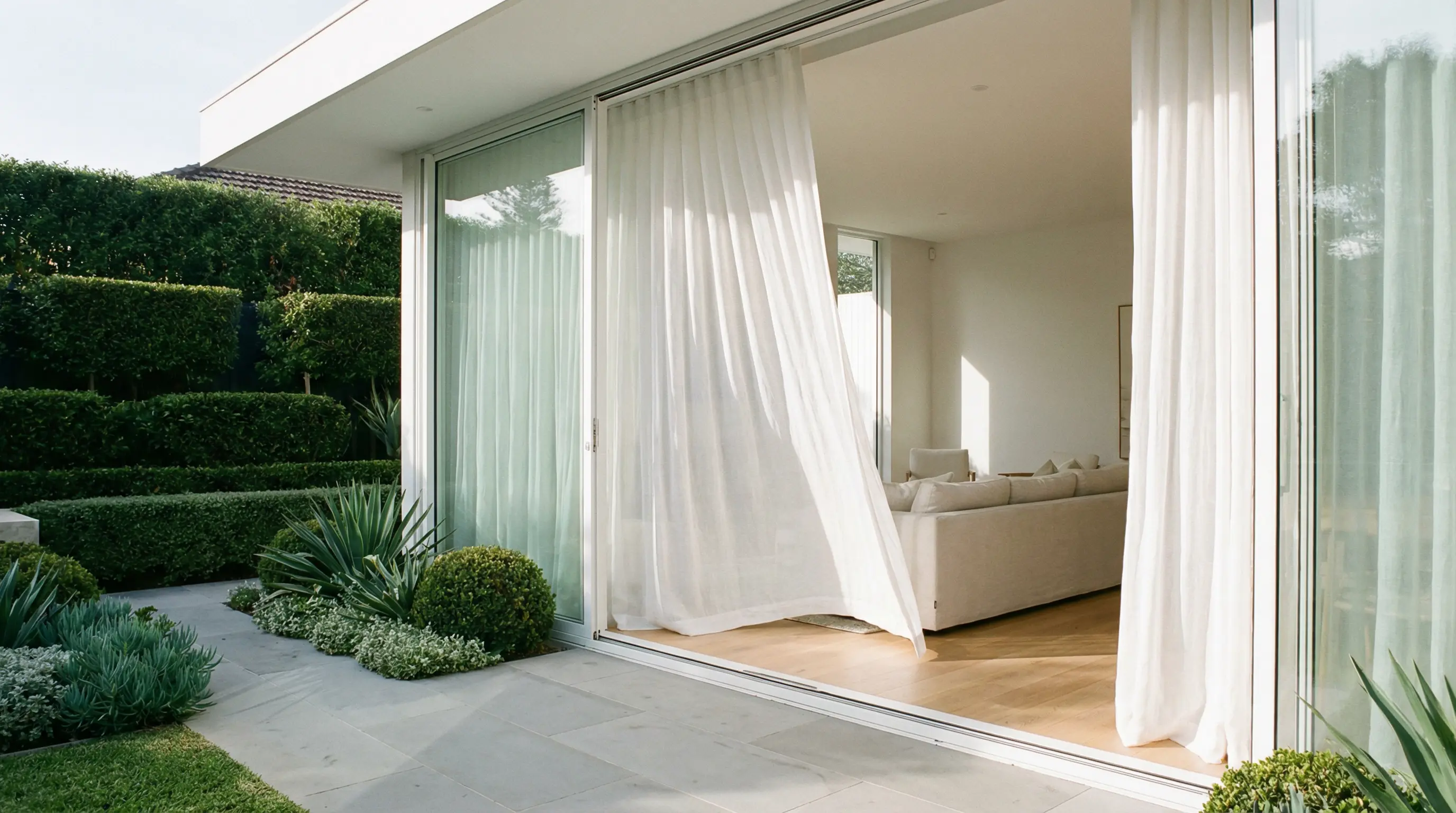 Instalación de cortinas a medida en Nordelta por Esteve Atelier.